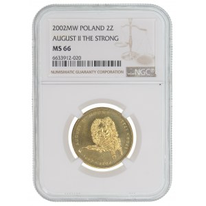 2 gold 2002 August II the Strong - NGC MS 66