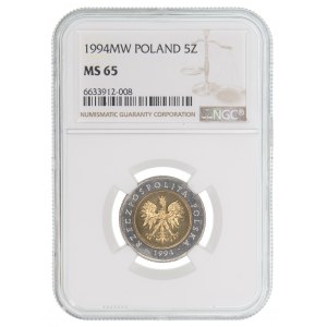 5 Gold 1994 - NGC MS65