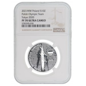 10 złotych, Tokyo 2021 - NGC PF 70 ULTRA CAMEO