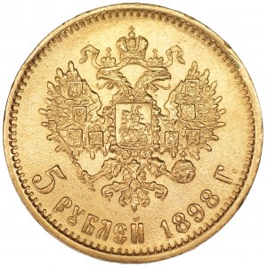 Rosja - Mikołaj II - 5 Rubli - 1898 - (АГ)