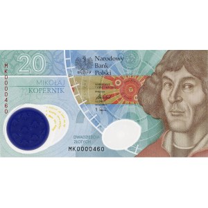 20 zlotých 2023 Nicolaus Copernicus low sériové číslo MK 0000460
