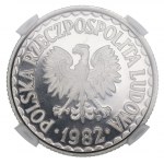 1 złoty 1982 - NGC MS 68 CAMEO