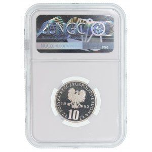 10 złotych 1982 Bolesław Prus - NGC PF68 ULTRA CAMEO