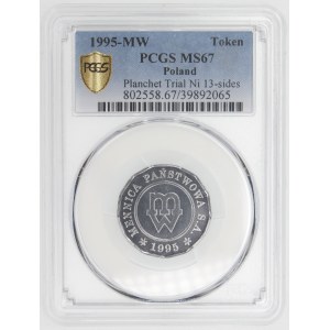 Technological test 1995, Mint, nickel - PCGS MS 67