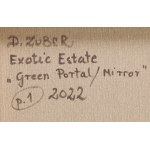 Dorota Zuber (nar. 1979, Gliwice), Zelený portál/zrcadlo, diptych, 2022