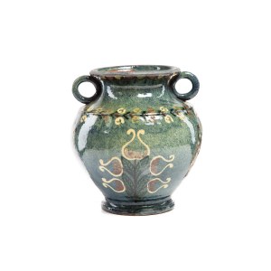 Ceramic vase, Kashubian Ceramics by R. Necel in Kartuzy