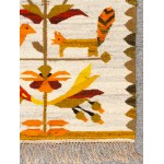 Jolanta OWIDZKA (1927 - 2020), Chytruski foxes fleece kilim, Pilsko Cooperative.