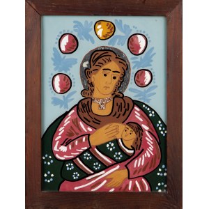 Glass painting Mother of God Feeding - Cepelia in Czechowice-Dziedzice