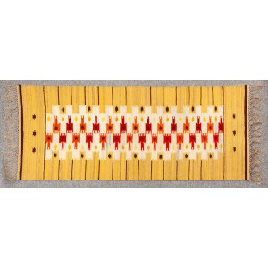 Kilim skid with geometric motif