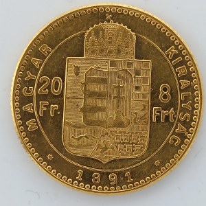 8 Zlatník 1891 KB, FIUME, Au,