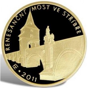 5000 Kč 2011 Renesanční most ve Stříbře, kapsle, orig. etue, certifikát, Au,