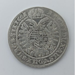 XV Krejcar 1661 GH, Vratislav-Hübner, Hal.1590, pěkný portrét, Ag,