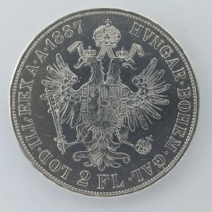 2 Zlatník 1887 bz, hranky, Ag,