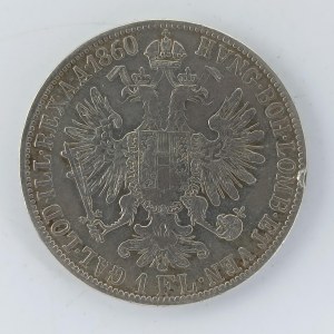 1 Zlatník 1860 E, hranka, 'R', Ag,
