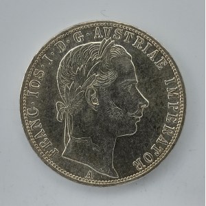 1 Zlatník 1861 A, bez tečky za REX, sbírk. nep. hr., dr. rys., Ag,