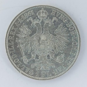 1 Zlatník 1861 A, nep. hry, Ag,
