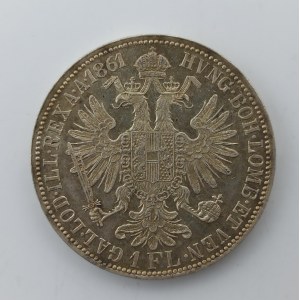 1 Zlatník 1861 A, nep. rysky, patina, Ag,