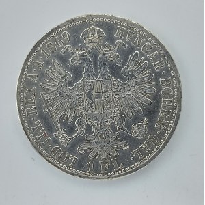 1 Zlatník 1869 A, 'R', nep. hry, 12.32g, Ag,