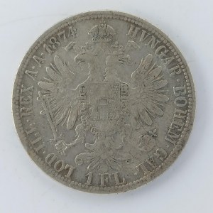 1 Zlatník 1874 bz, patina, 'R', Ag,