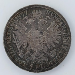 1 Zlatník 1877 bz, patina, Ag,