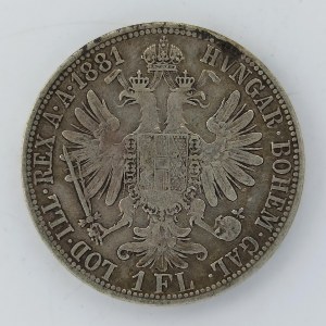1 Zlatník 1881 bz, Ag,