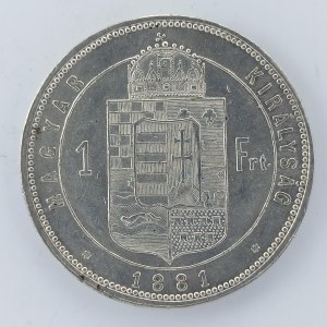 1 Zlatník 1881 KB, nep. rys., Ag,