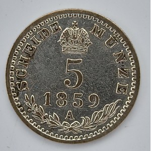 5 Krejcar 1859 A, Ag,