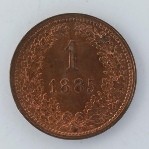1 Krejcar 1885 bz, sbírkový, Cu,