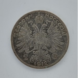 2 Koruna 1912 b.z., Ag,