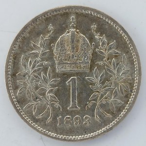 1 Koruna 1893 bz, Ag,