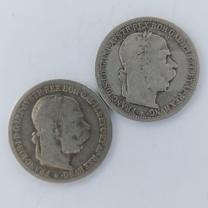 1 Koruna 1895, 1900 obě bz, Ag, 2 ks
