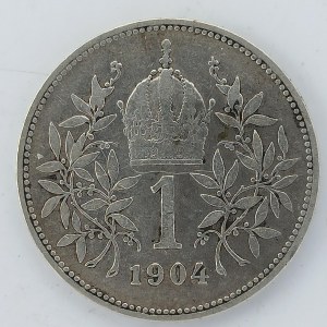 1 Koruna 1904 bz, Ag,