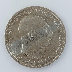 1 Koruna 1915 bz, patina, Ag,