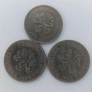 5 Koruna 1925, 1926, 1938, 3 ks