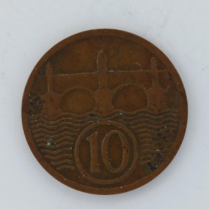 10 Haléř 1929 'R', Cu,