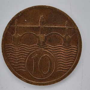 10 Haléř 1933 'R', Cu,