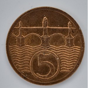 5 Haléř 1923, Cu,