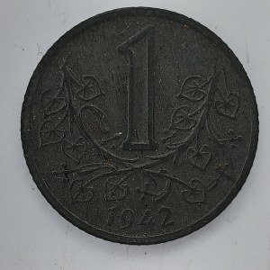 1 Koruna 1942, sbírková, Zn,