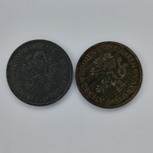 1 Koruna 1943, 1944, Zn, 2 ks