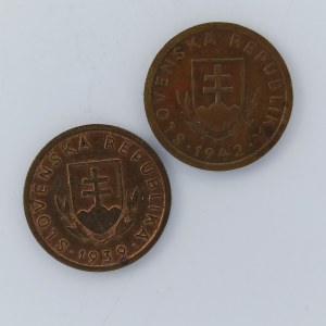 10 Haléř 1939, 1942, Cu, 2 ks