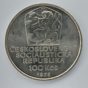 100 Kčs 1978 Karel IV., Ag,