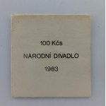 100 Kčs 1983 Nár. divadlo, původní obal, Ag,