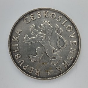50 Kčs 1955, rysky, hranky, dr, vady mat., vryp pod tlapou lva, Ag,