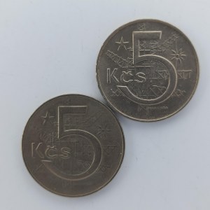 5 Kčs 1979, 1980, 2 ks