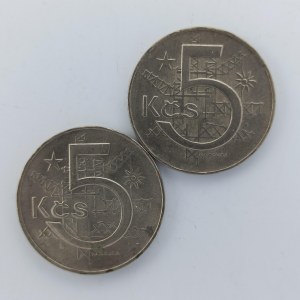 5 Kčs 1982, 1983, 2 ks