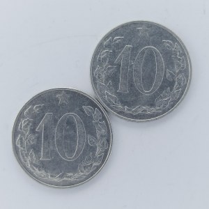 10 Haléř 1954, 1956, Al, 2 ks