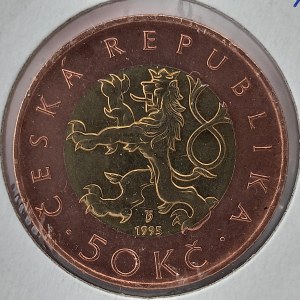 50 Koruna 1995 'R', v pap. holderu,