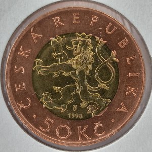 50 Koruna 1998 'R', v pap. holderu,