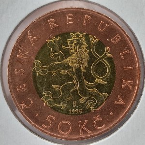 50 Koruna 1999 'R', v pap. holderu,