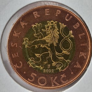 50 Koruna 2002 'R', v pap. holderu,